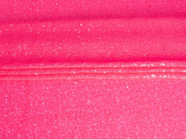Сетка розовая с пайетками ГБ489