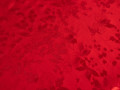 Плательная красная ткань цветы листья ЕБ3221