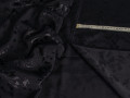 Плательная черная ткань цветы листья ЕБ3220