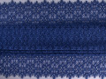 Кружево синее узор цветы БВ5124