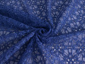 Кружево синее узор цветы БВ5124