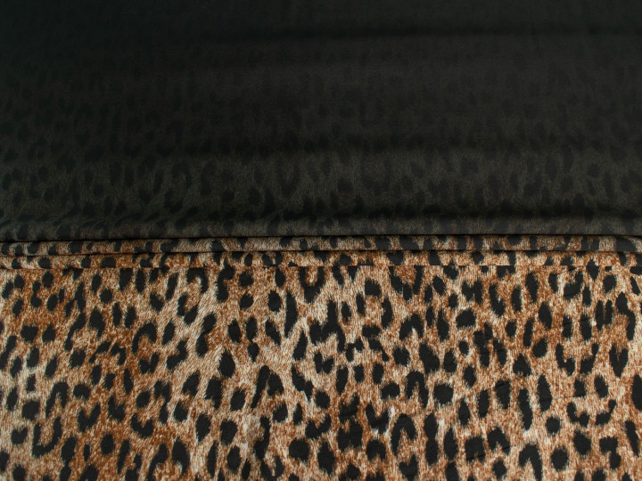 Плательная коричневая черная леопард ЕВ3149