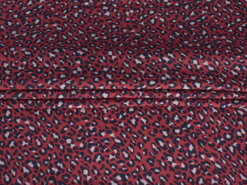 Плательная красная черная ткань леопард ЕБ2215
