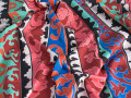 Плательная разноцветная ткань узор орнамент ЕБ2219