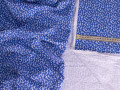 Костюмная синяя белая ткань геометрический принт ЕА592