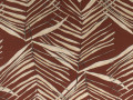 Рубашечная коричневая бежевая ткань листья ЕВ595