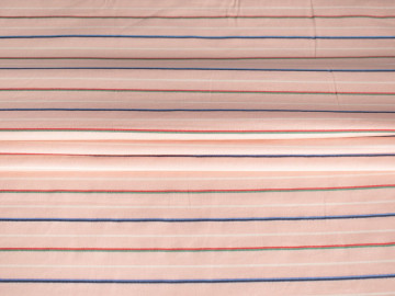 Рубашечная персиковая ткань разноцветная полоска ЕВ589