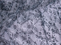 Сетка-стрейч темно-синяя белая цветы буквы БД2119