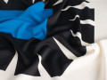 Плательная синяя черная ткань геометрия ЕБ2223