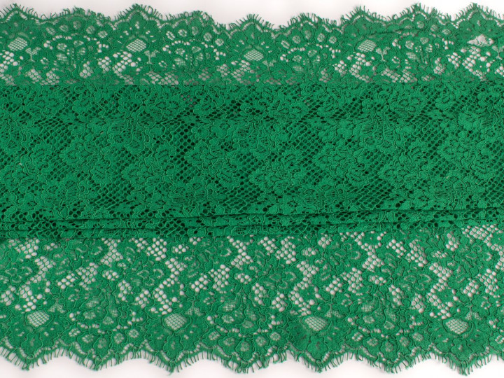 Кружево зеленое узор БА5120