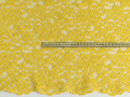 Кружево желтое цветы узор БД499