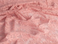 Кружево лососевое-розовое узор БА5119