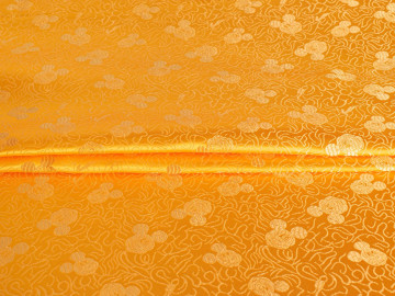 Китайский шёлк жёлтый цветы абстракция ГВ4142