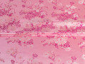 Китайский шёлк розовый малиновый цветы листья ГВ4146