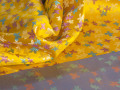 Китайский шёлк жёлтый цветочный узор ГВ4149