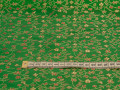 Китайский шёлк зелёный цветочный узор ГВ4131