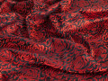 Китайский шёлк красный черный узор ГВ4133