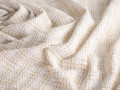 Пальтовая шанель бело-молочная золотая люрекс ткань ГЖ389
