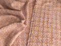 Пальтовая шанель коричневая сиреневая ткань люрекс ГЖ384