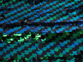 Сетка с синими черными зелеными крупными пайетками ГБ699