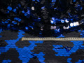 Сетка с синими черными крупными пайетками ГБ6101