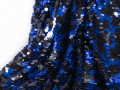 Сетка с синими черными крупными пайетками ГБ6101