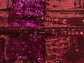 Сетка красная малиновая двусторонние пайетки ГБ1219