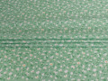 Плательная мятная зеленая ткань цветы листья ДЕ360