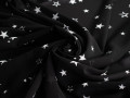 Шифон черный белый звезды ЕВ2157