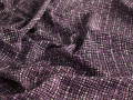 Костюмная черная фиолетовая ткань геометрия ЕБ678