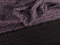 Костюмная черная фиолетовая ткань геометрия ЕБ678