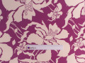 Плательная пурпурная молочно-белая цветы листья ЕВ697