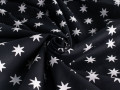 Плательная черная белая ткань звезды ЕА693