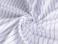 Рубашечная белая голубая ткань полоска ЕБ4157