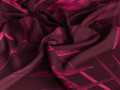 Плательная бордовая малиновая ткань листья ЕБ5141