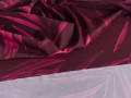 Плательная бордовая малиновая ткань листья ЕБ5141