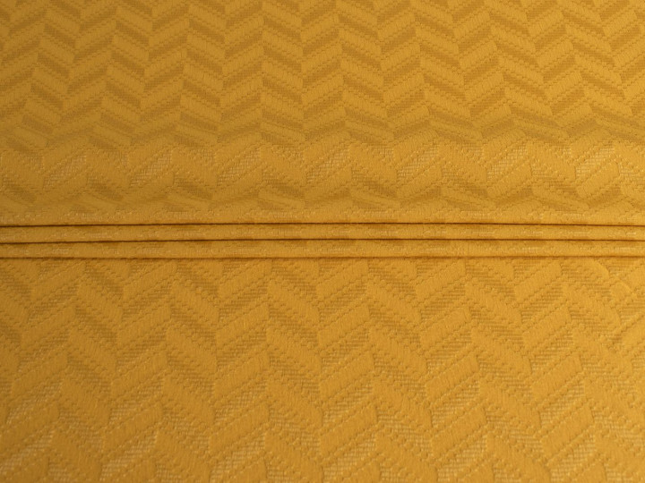 Плательная фактурная ткань горчично-желтая ЕВ190