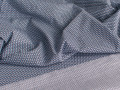 Рубашечная синяя белая ткань узор ЕВ4118