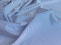 Рубашечная белая синяя ткань полоска ЕВ4124