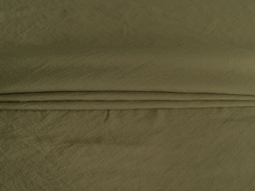 Плательная оливковая ткань БА6116