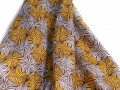 Плательная коричневая желтая ткань геометрия ЕВ5105