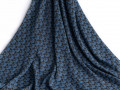 Жоржет синий серый узор ББ4163