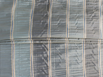 Портьерная серо-голубая ткань в полоску ГА658