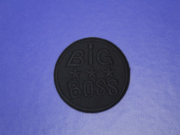 Термонаклейка черная с надписью Big Boss