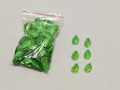 Пайетки листья зелёного цвета 1,7 см