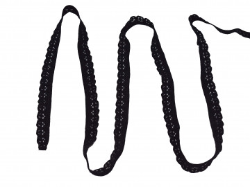 Декоративная резинка черного цвета ширина 1 см
